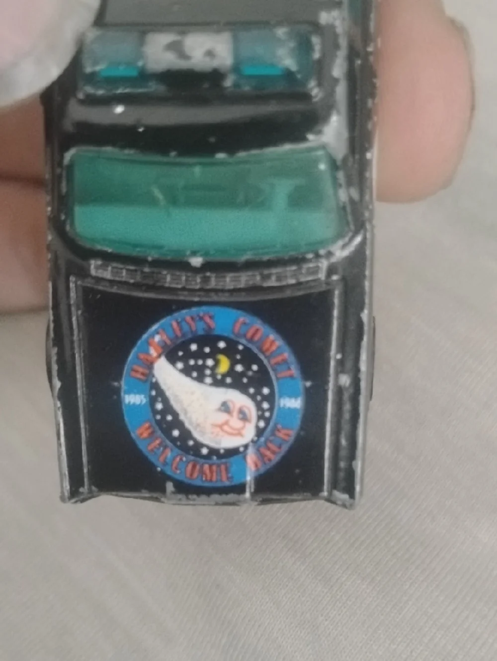 Black Space-Themed Toy Police Car - Haley's Comet Special Edition